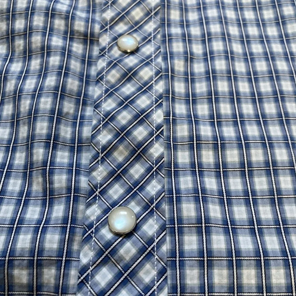Banana Republic Button Up Shirt Men's L Short Sleeve Sim Fit Pearl Snap Western